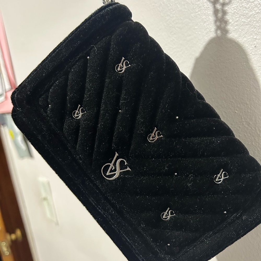 Victoria Secret Elegant Black Quilted Women's wristlet wallet